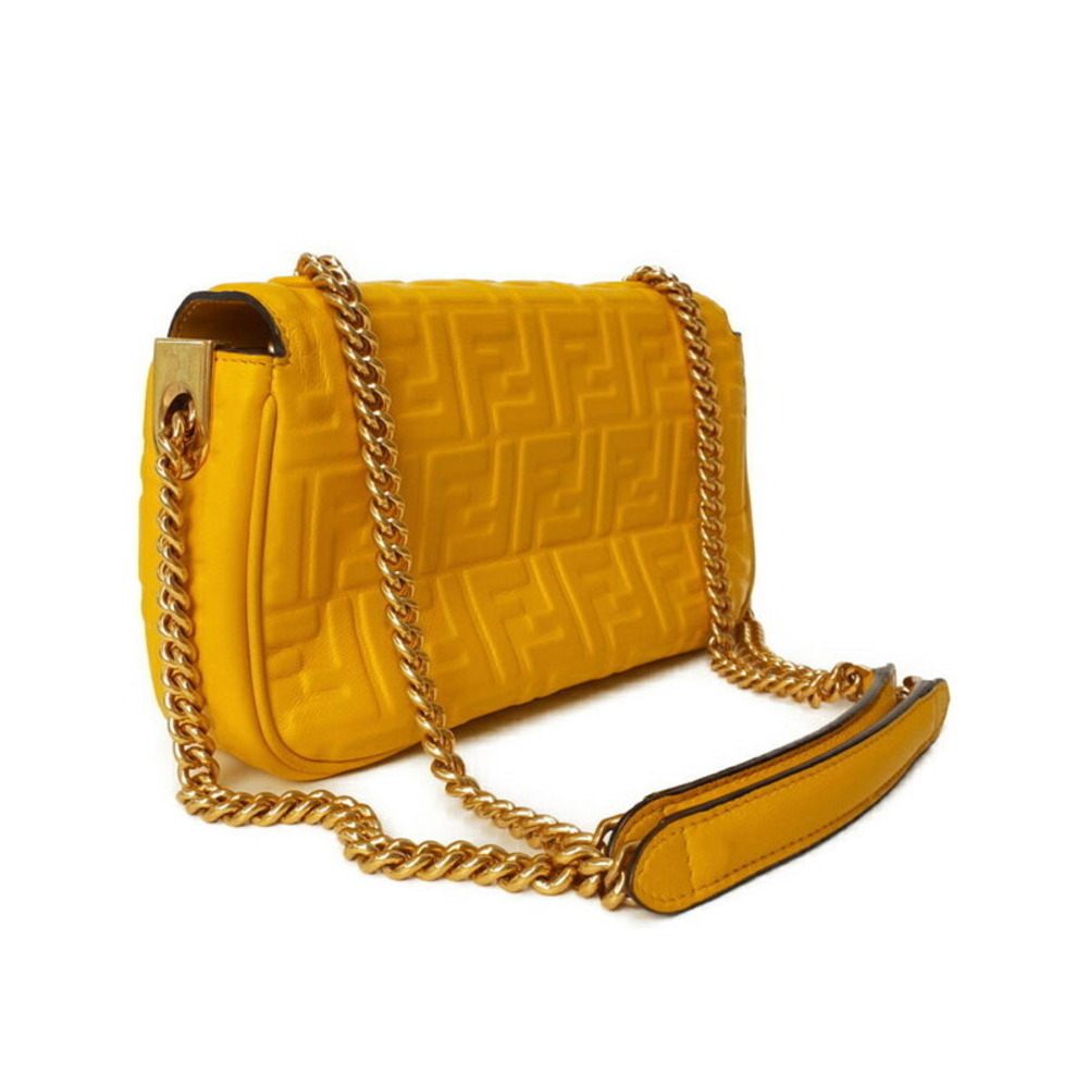 Fendi Shoulder Chain Midi Motif FF Baguette Bag